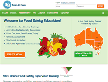 Tablet Screenshot of foodsafetyeducation.com.au
